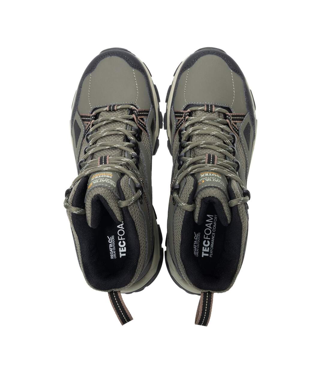 Bottines De Marche Holcombe Femme Kaki Foncé Marron Foncé Regatta-3