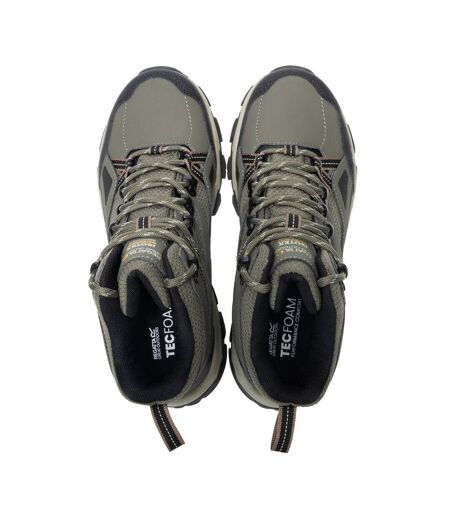 Bottines De Marche Holcombe Femme Kaki Foncé Marron Foncé Regatta