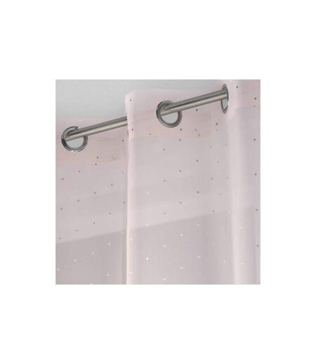 Rideau Voilage à Œillets Orion 140x240cm Rose