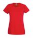 Fruit Of The Loom Ladies/Womens Lady-Fit Valueweight Short Sleeve T-Shirt (Pack Of 5) (Red) - UTBC4810