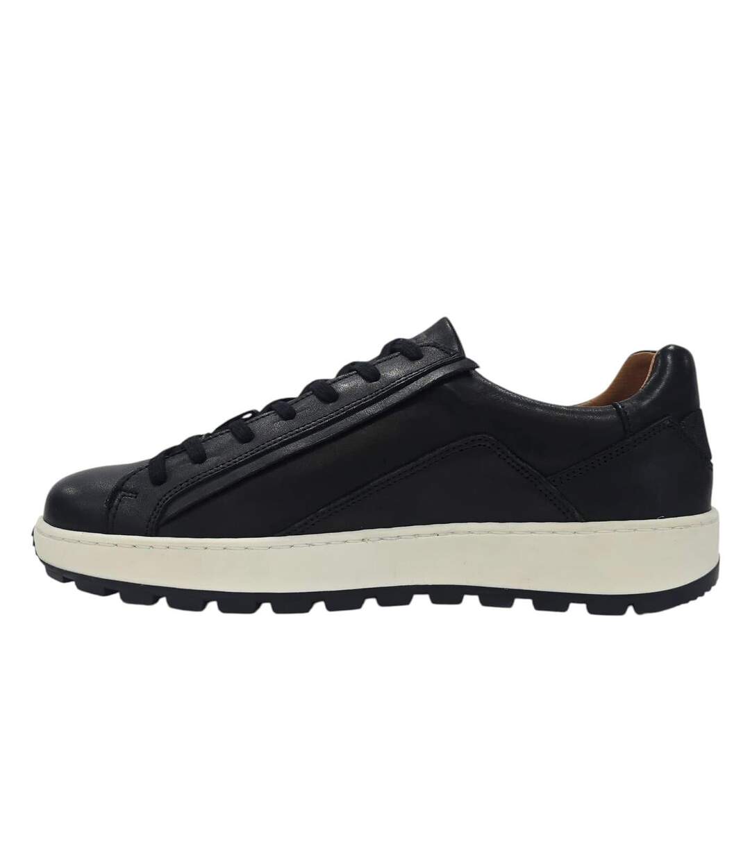 Mens Gilmore Leather Lace Up Trainers Black Nicholas Deakins-2