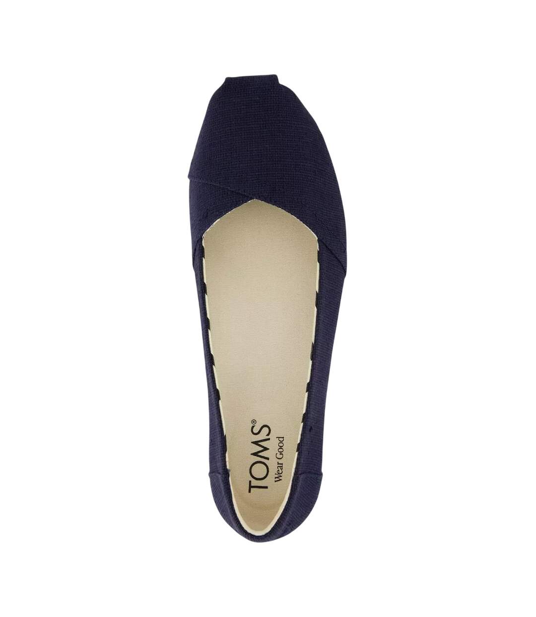 Womens/ladies Alpargata Ballet Flats Navy Toms-3