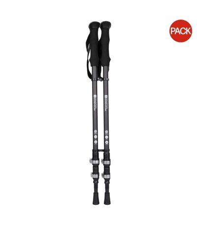 Pack Of 2  Bowfell Walking Pole  One Size Black Mountain Warehouse