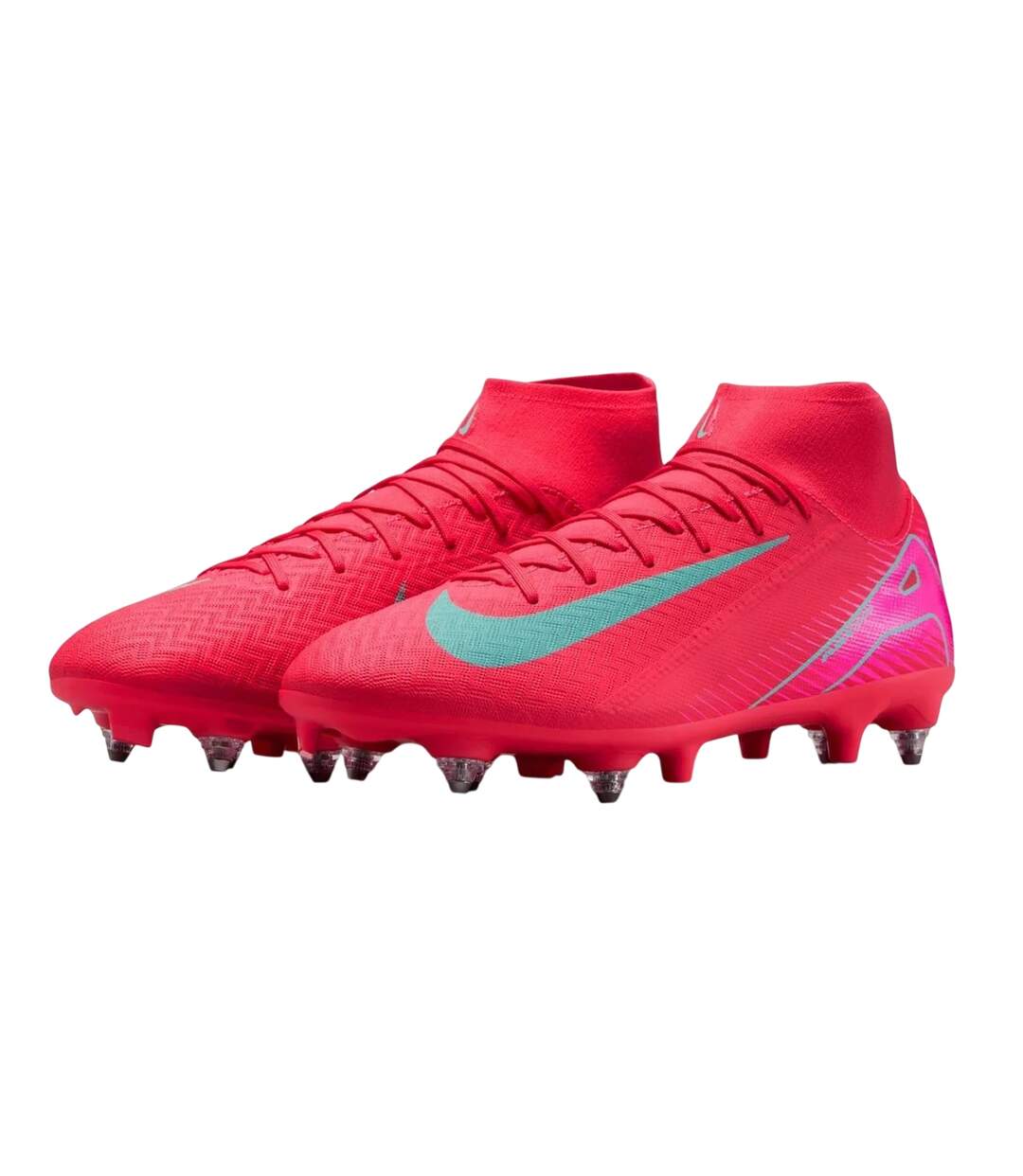 Mens Mercurial Superfly 10 Soft Ground Football Boots Red Green Nike-4