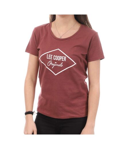 T-shirt Bordeaux Femme Lee Cooper Ota