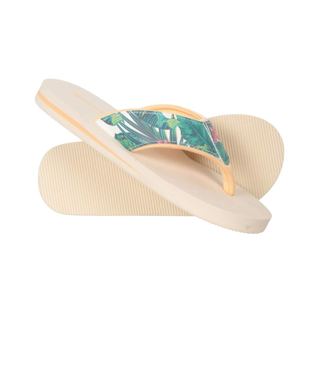 Tongs swish femme beige / vert Animal