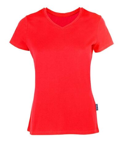 T-shirt manches courtes col V - Femme - HRM202 - rouge