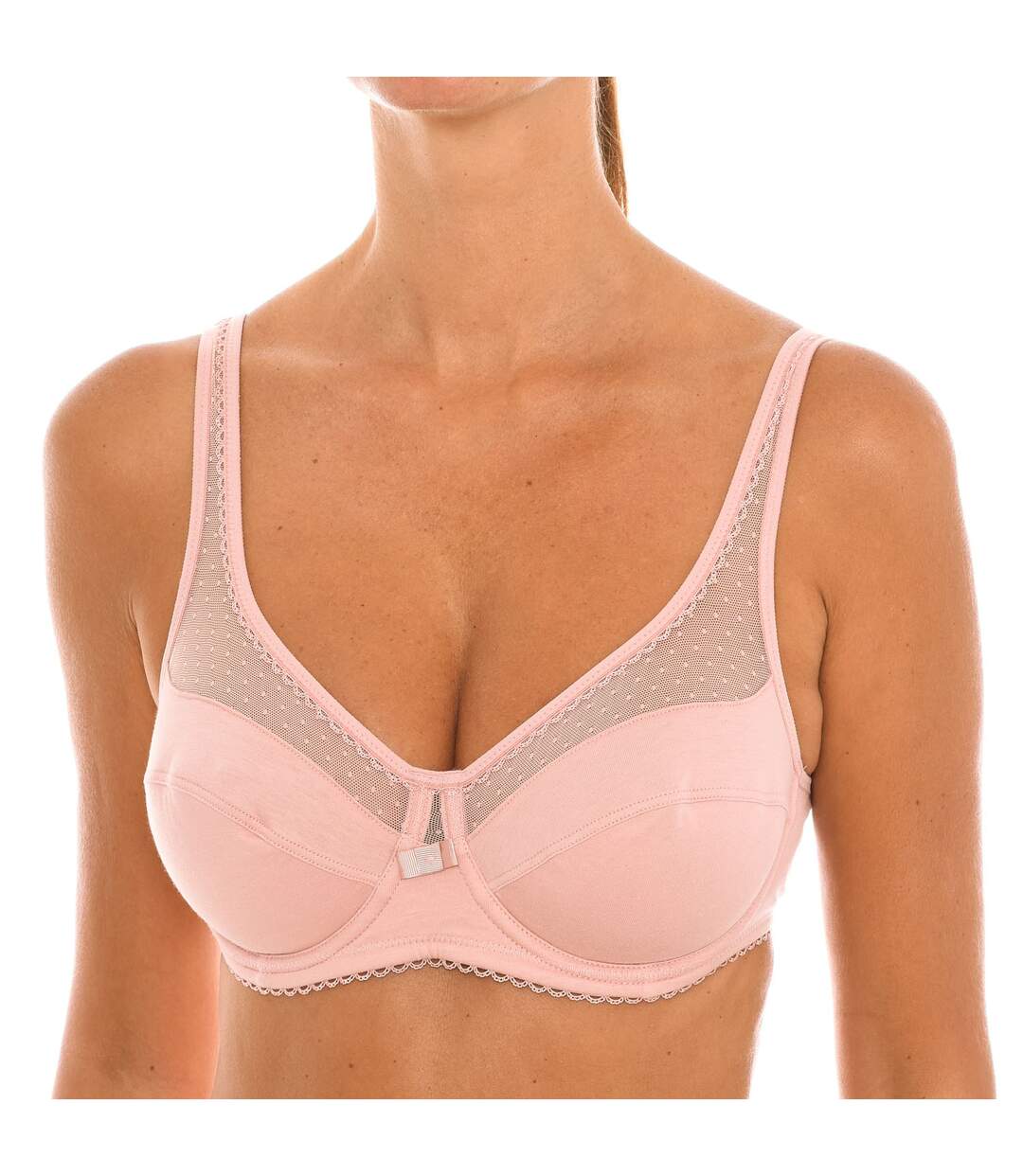 Generous 00ASF women's underwire bra with micro tulle detail provides support and elegance with a feminine design-1