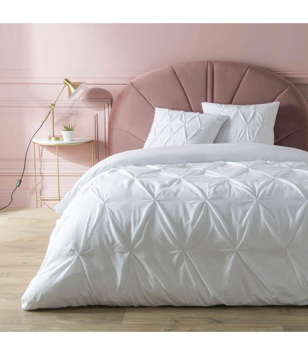 Parure de Lit 3 Pièces Heloise 240x220cm Blanc-1
