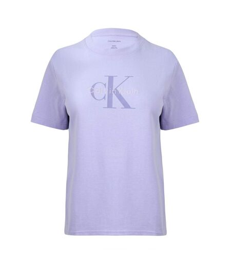 T-shirt Motif/style Logo Jeans Femme Gris Clair Calvin Klein