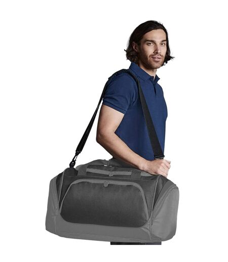 Quadra Pro Team Holdall / Duffel Bag (55 Liters) (Pack of 2) (Black/ Grey) (One Size)