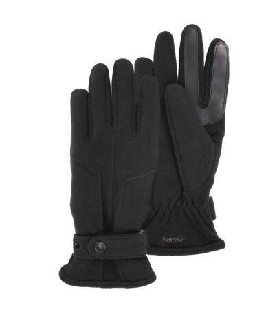 Isotoner Gants homme tactiles, polaire recyclée - doublure x-tra flex