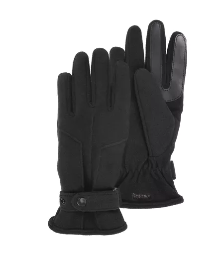 Isotoner Gants homme tactiles, polaire recyclée - doublure x-tra flex