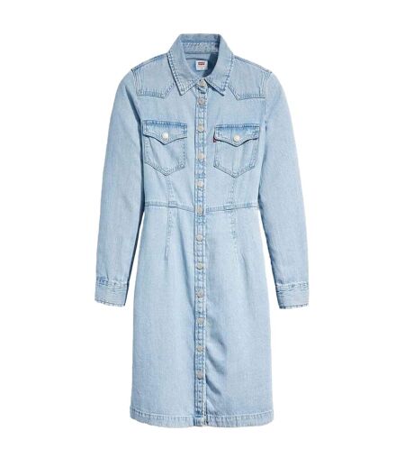 Womens/ladies Otto Western Dress Light Blue Levis