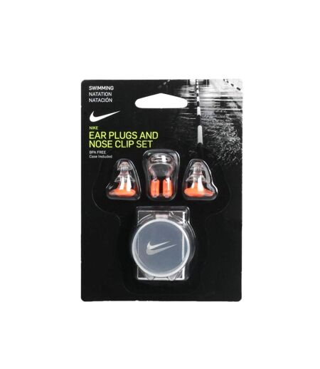 Set pince nez et bouchons d'oreilles orange homme nike nessa - taille unique
