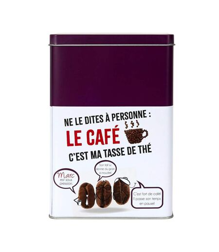 Boîte à Café en Métal Ludique 18cm Violet