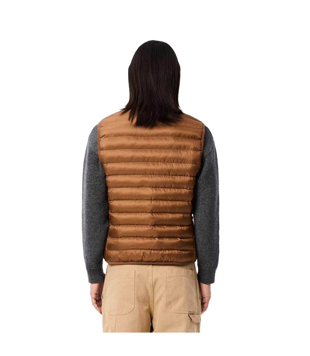 Doudoune Sans Manches Homme Marron Lacoste-3
