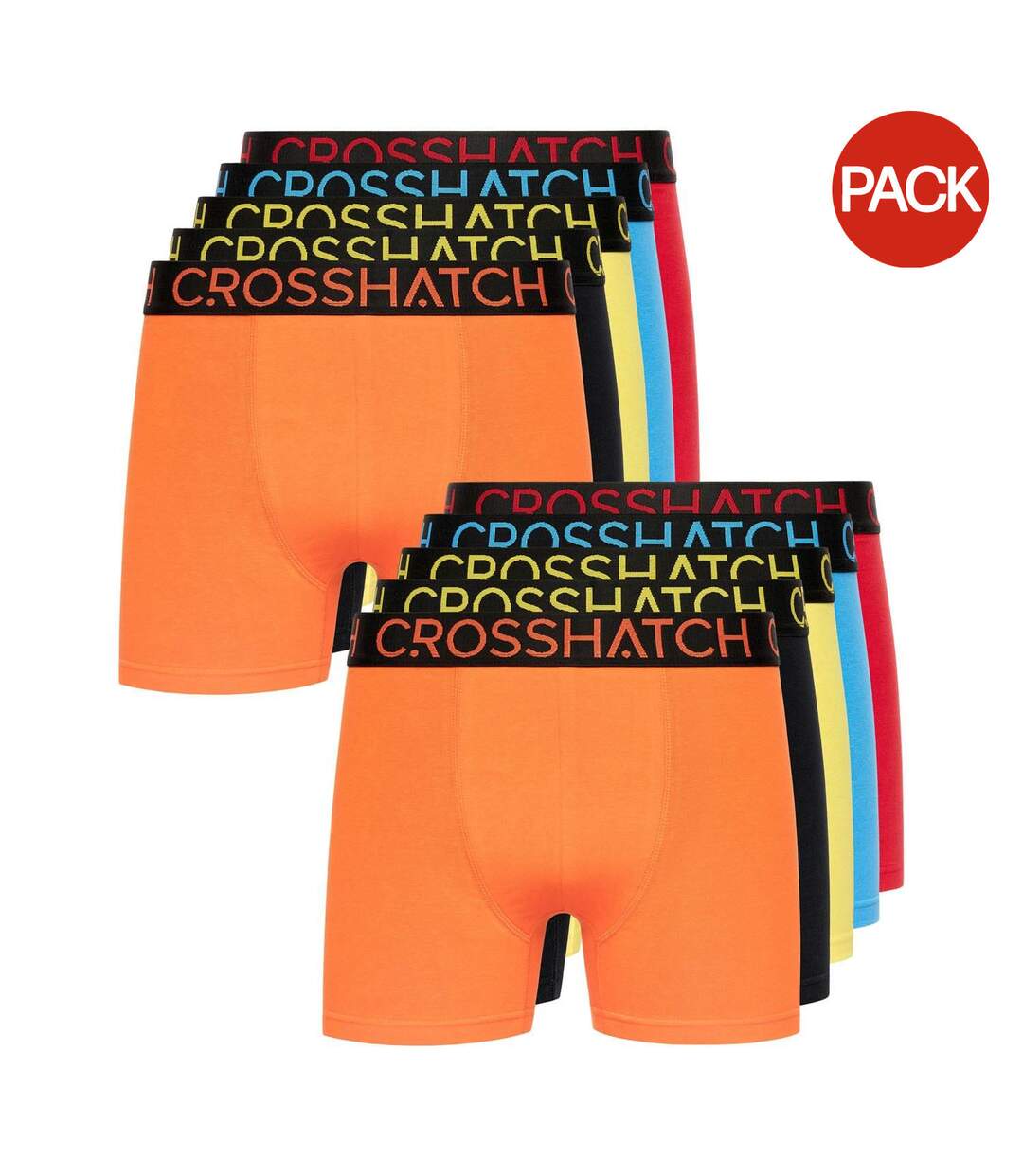 Pack Of 12  Mens Boxer Shorts  Multicoloured Crosshatch-1