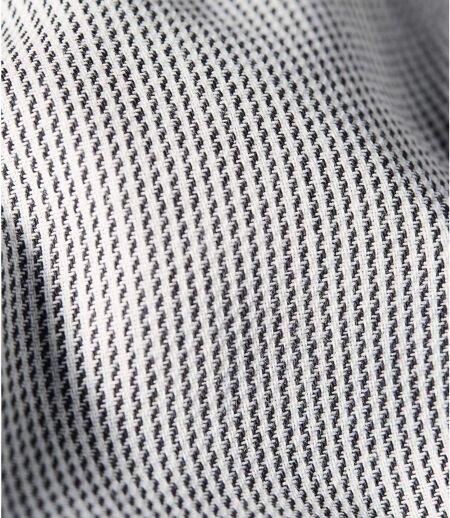 Men's Pinstripe Shirt - Anthracite Off-White