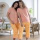 Pantalon de pyjama 7/8eme abricot-6