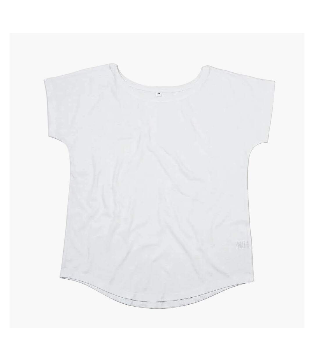 T-shirt ample à manches courtes en coton femme blanc Mantis