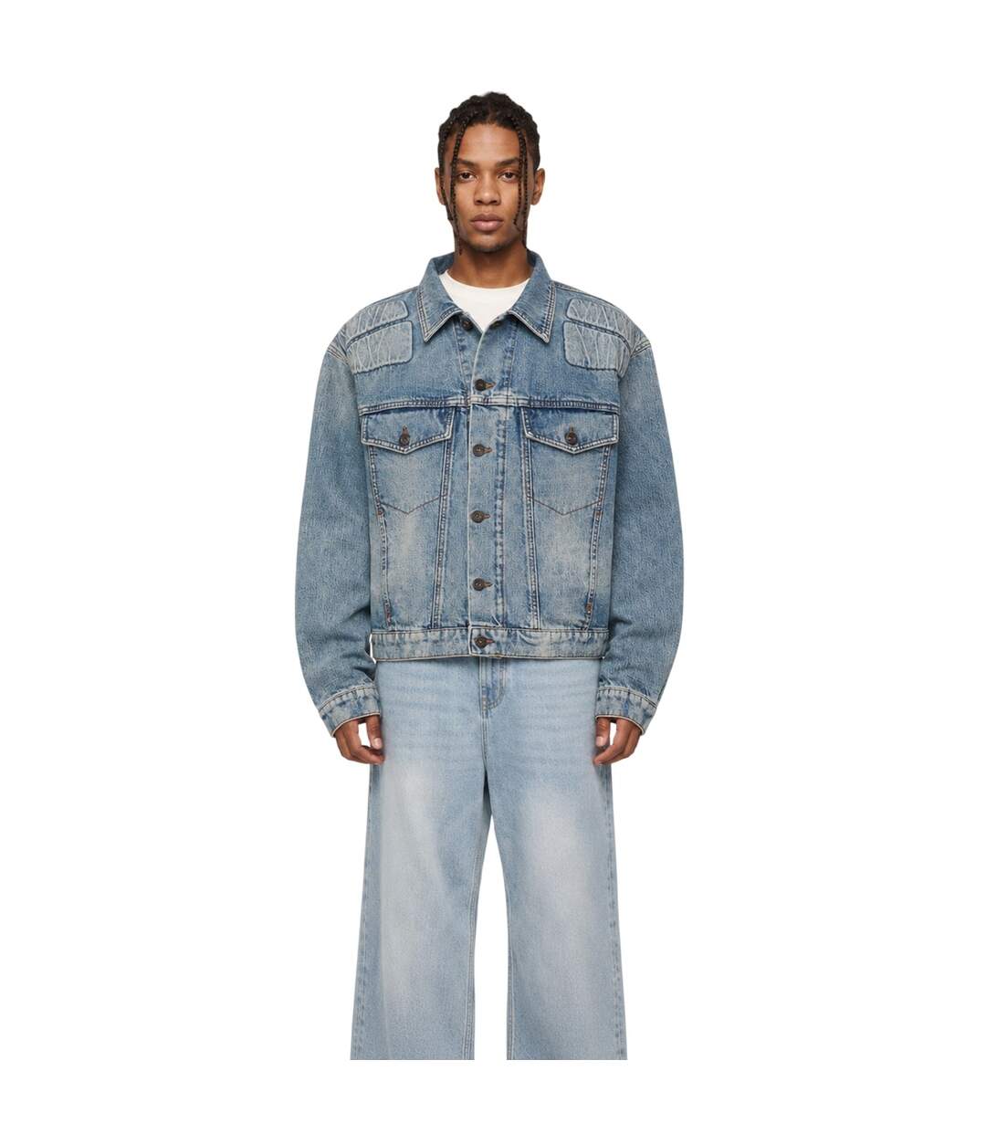 Veste En Jean Little Rock Homme Turquoise Vif Turquoise Pâle Boss-1