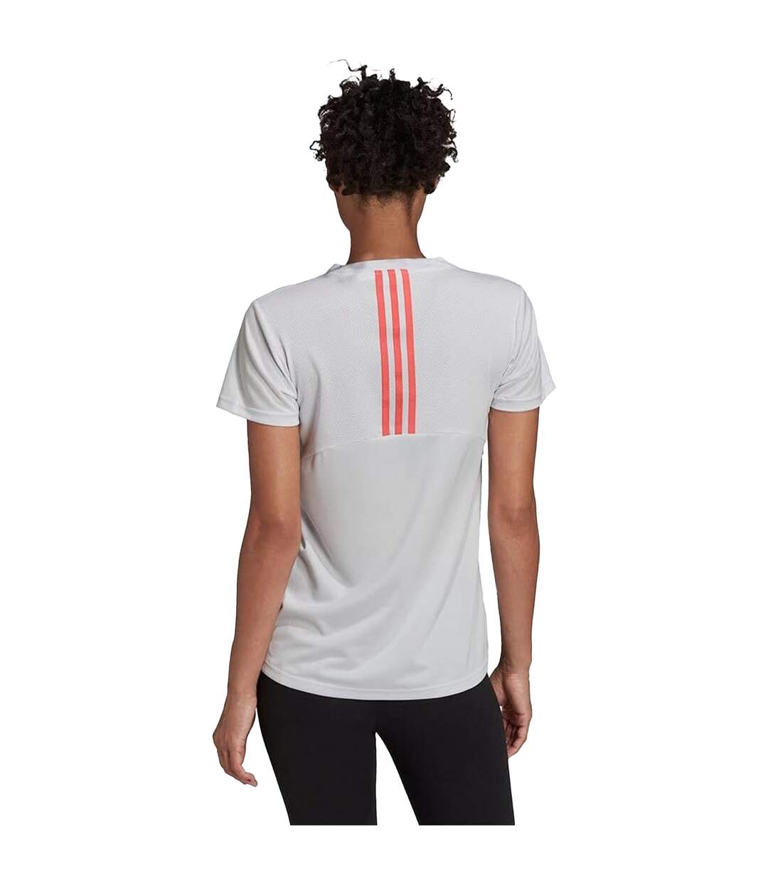 Womens/ladies 3 Stripes Aeroready T-shirt Grey Adidas-3