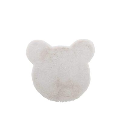 Tapis Déco Enfant Tête d'Ours 60cm Blanc