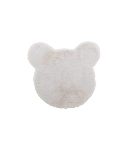 Tapis Déco Enfant Tête d'Ours 60cm Blanc