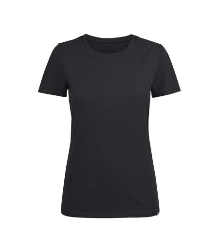 Womens/ladies American U T-shirt Black Harvest