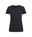 Womens/ladies American U T-shirt Black Harvest-1