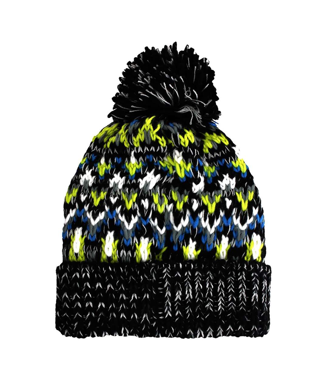 Beechfield Unisex Adults Blizzard Winter Bobble Hat (Liquorice Zing) - UTRW5190-2