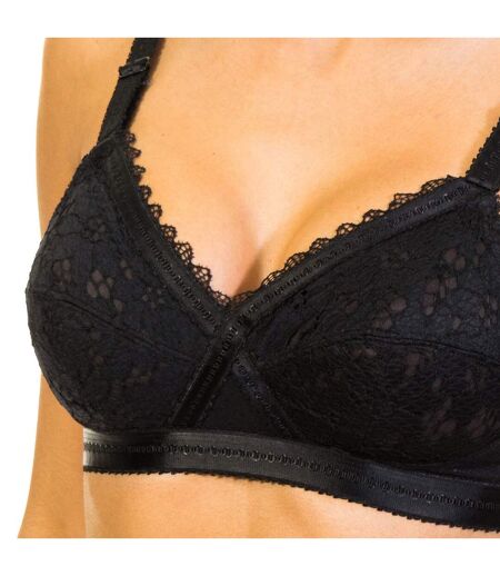 Wireless bra with cups and lace fabric P001Z women's feminine and comfortable design for women