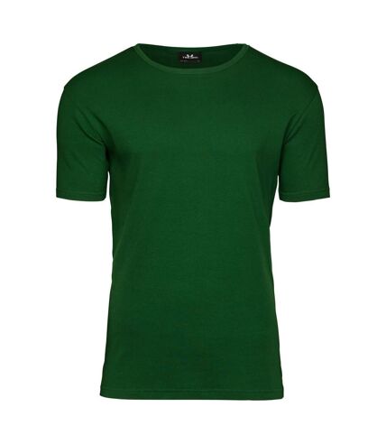 Tee Jays Mens Interlock Short Sleeve T-Shirt (Forest Green)