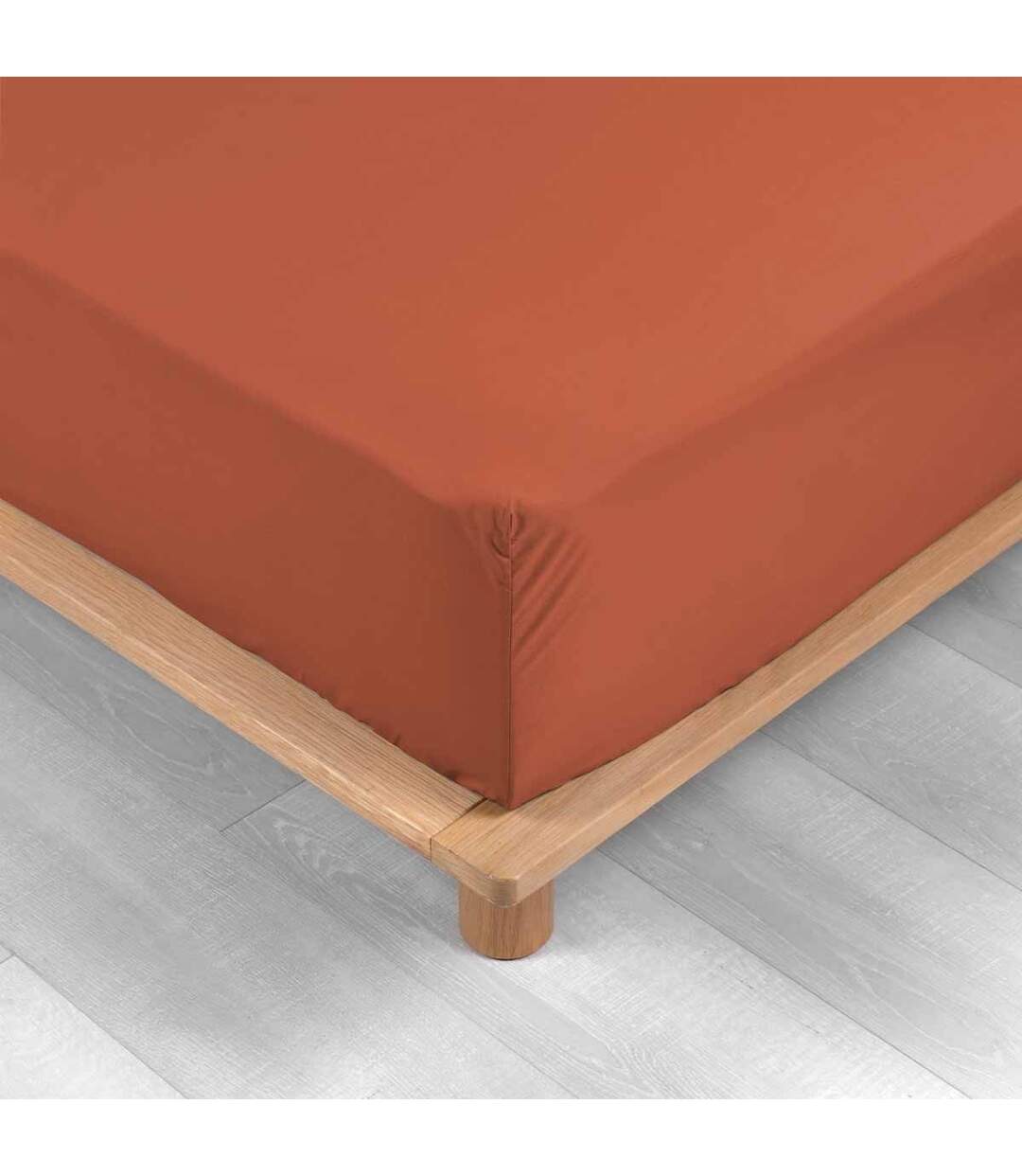 Drap Housse Percaline 140x190cm Terracotta-3