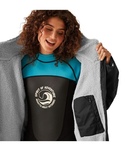 Peignoir à langer imperméable adulte noir Regatta