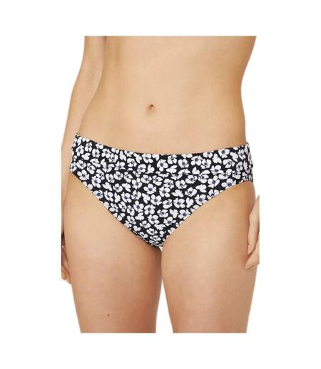 Debenhams Womens/Ladies Ditsy Print Bikini Bottoms (Black) - UTDH4834