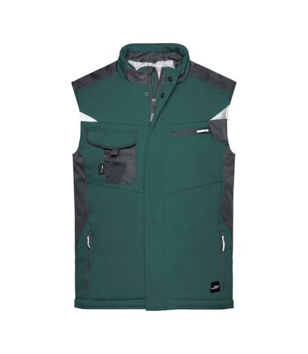 Veste Sans Manches Adulte Vert Foncé Noir James And Nicholson