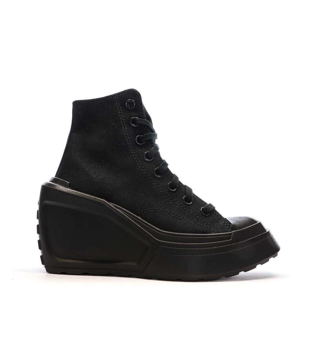 Baskets noires femme converse chuck 70 de luxe wedge-2