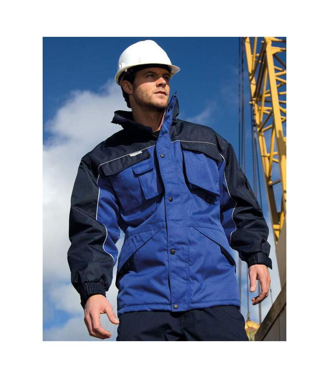 Manteau De Travail Robuste Hydrofuge Coupe-vent Homme Bleu Royal Bleu Marine Result-1
