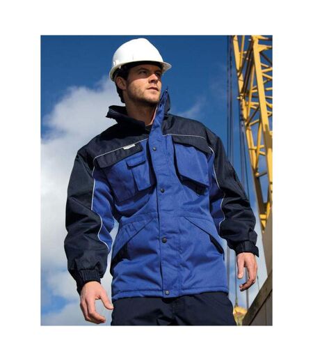 Manteau De Travail Robuste Hydrofuge Coupe-vent Homme Bleu Royal Bleu Marine Result