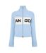Womens/ladies Turtle Neck Cardigan Blue Kangol-1