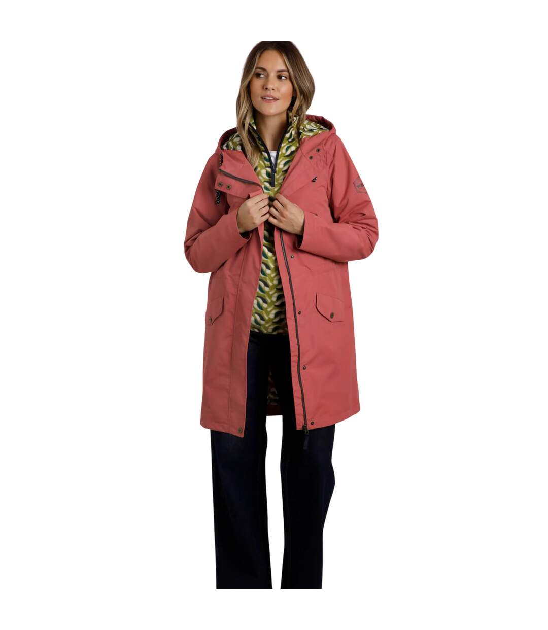 Womens/ladies delara shower resistant jacket desert rose Weird Fish-4