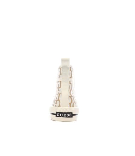 Baskets blanches/marron femme guess colyn