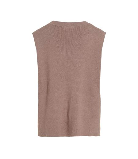 Pull sans manches beige femme vila vichelle