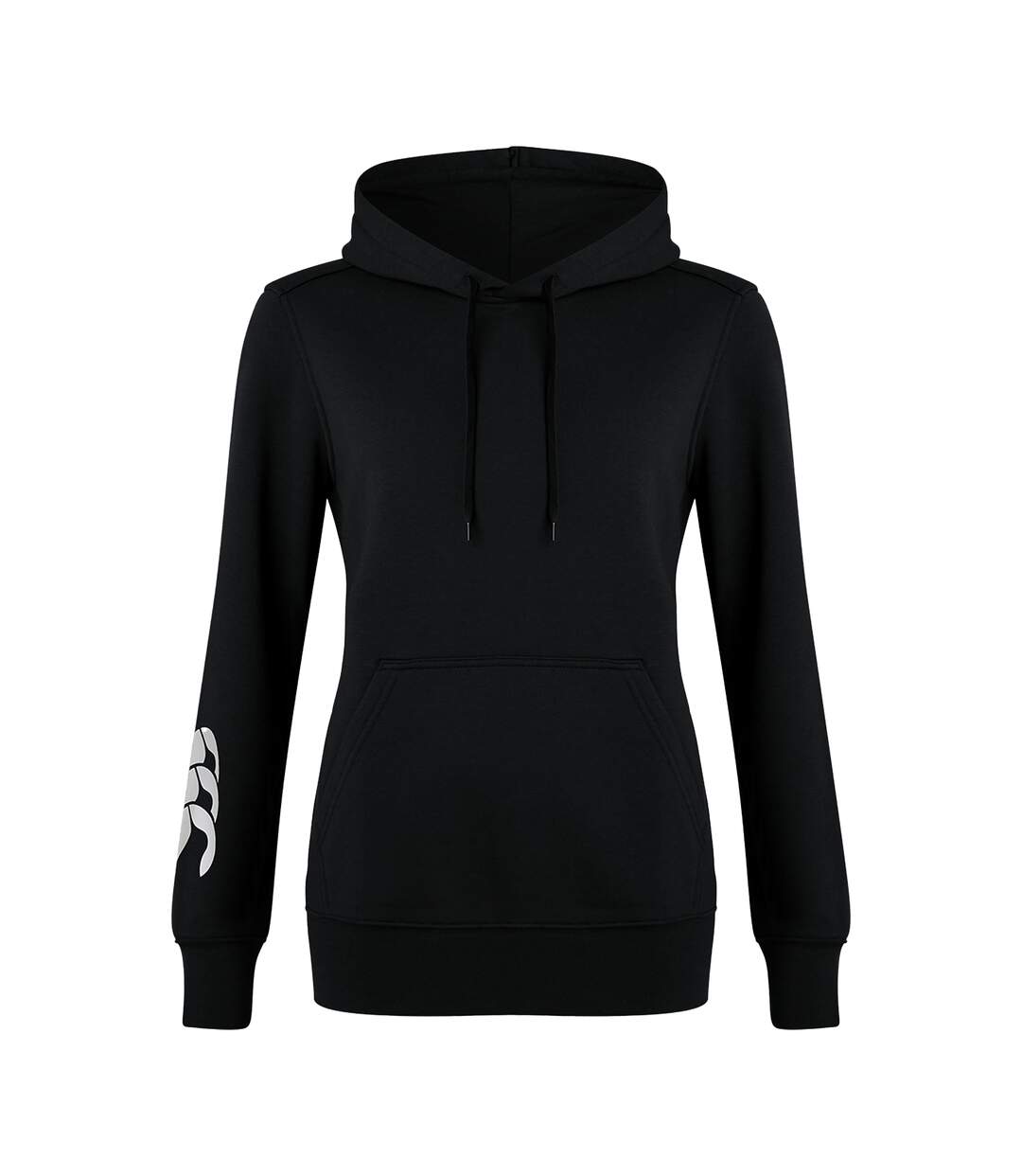 Womens/ladies Club Fleece Hoodie Black Canterbury-2