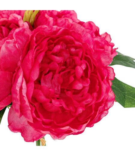 Bouquet de Fleurs 4 Pivoines 30cm Rose Blush