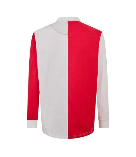 Mens Sunderland Afc Retro Long-sleeved Football Shirt Red White Hummel