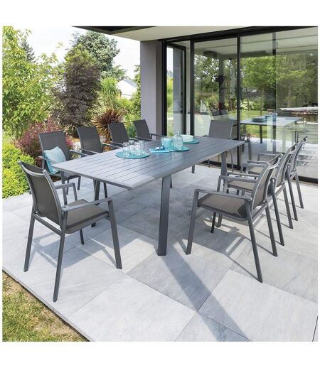 Table de jardin extensible Pavane en aluminium - 10 Places