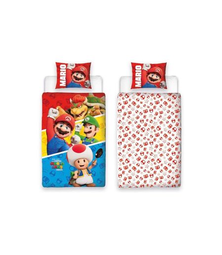 Super Mario Bros Jump Reversible Duvet Set (Multicolored) - UTAG2937